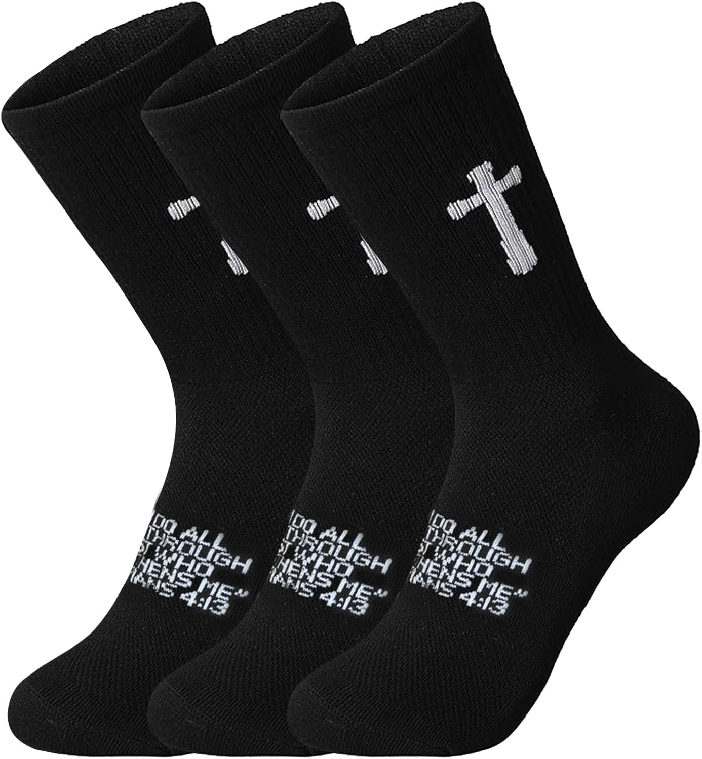 3 Pairs Christian Socks Prayer Socks Birthday Gifts for Dad,Men Husband Grandp Fathers Day Christmas