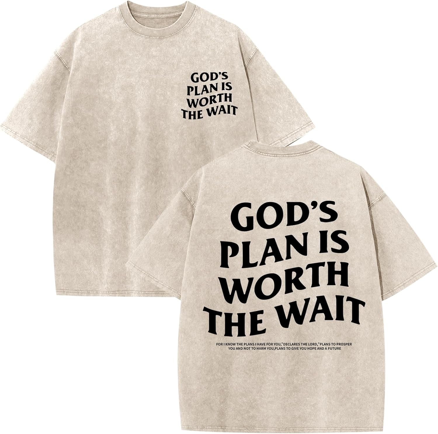 Christian Faith Shirts for Men Jesus God Bible Verse Inspirational Religious Graphic Tees Acid Wash Vintage Tshirt
