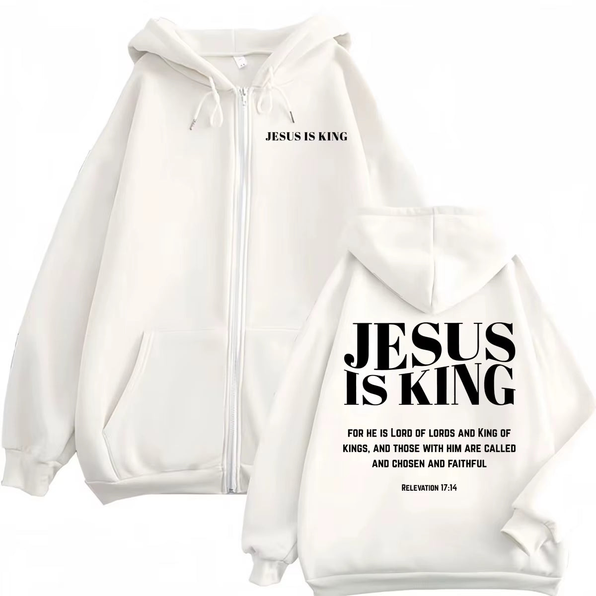 "JESUS IS KING" ZIP-UP