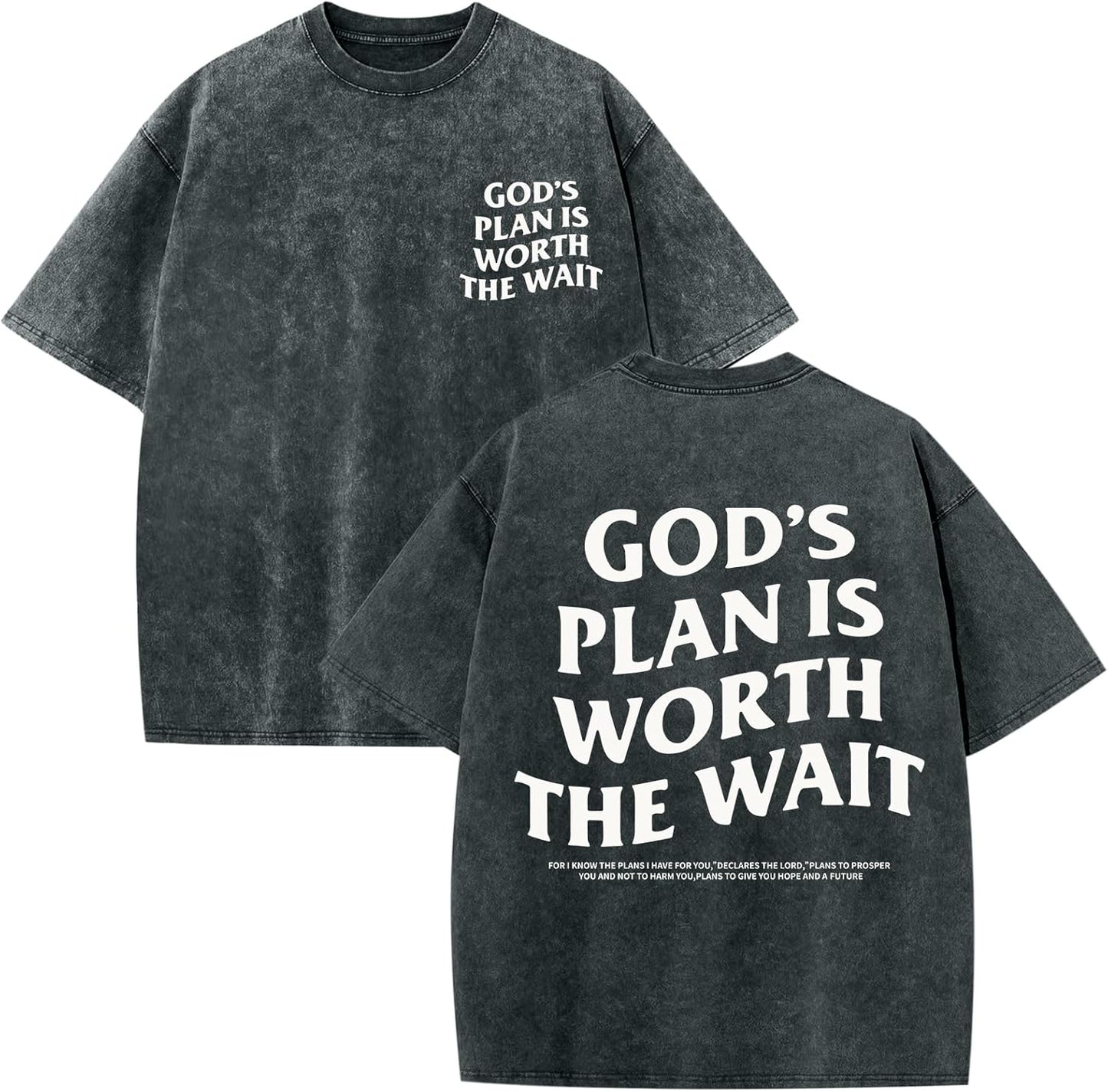 Christian Faith Shirts for Men Jesus God Bible Verse Inspirational Religious Graphic Tees Acid Wash Vintage Tshirt