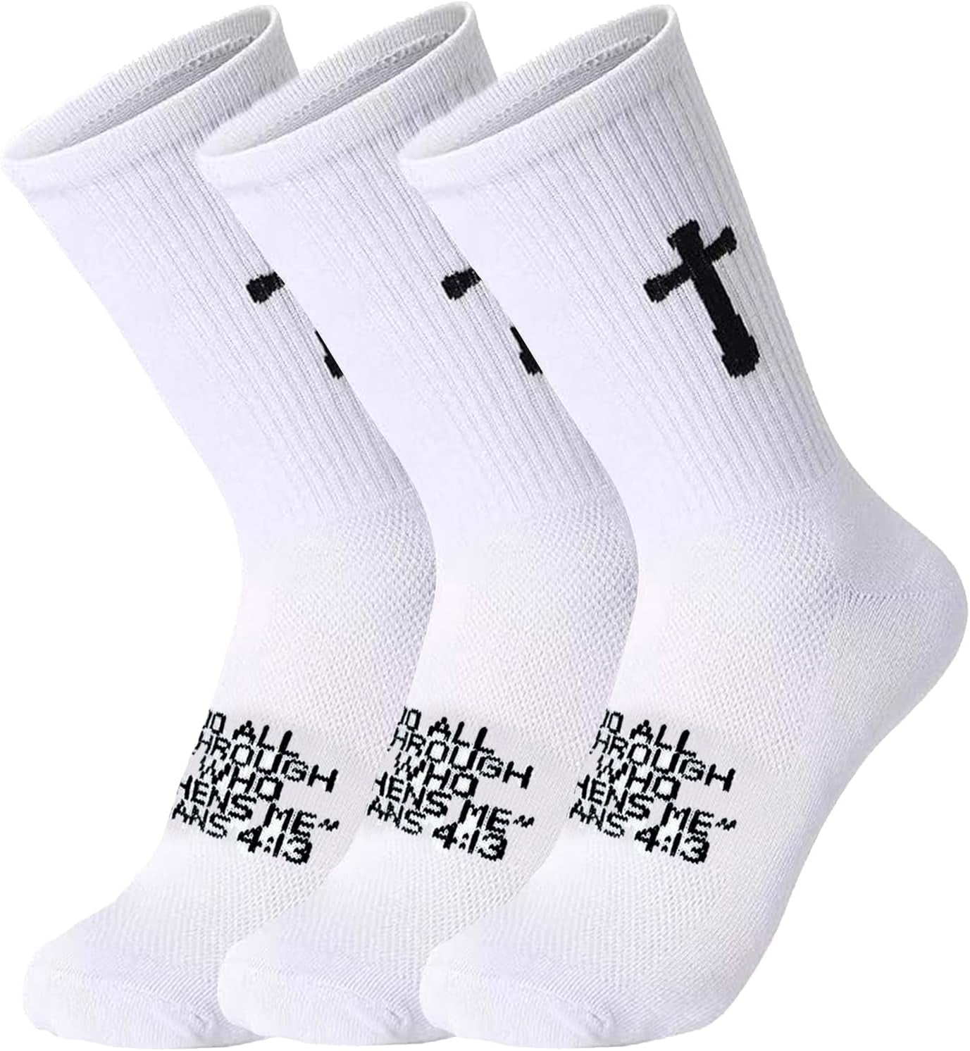3 Pairs Christian Socks Prayer Socks Birthday Gifts for Dad,Men Husband Grandp Fathers Day Christmas