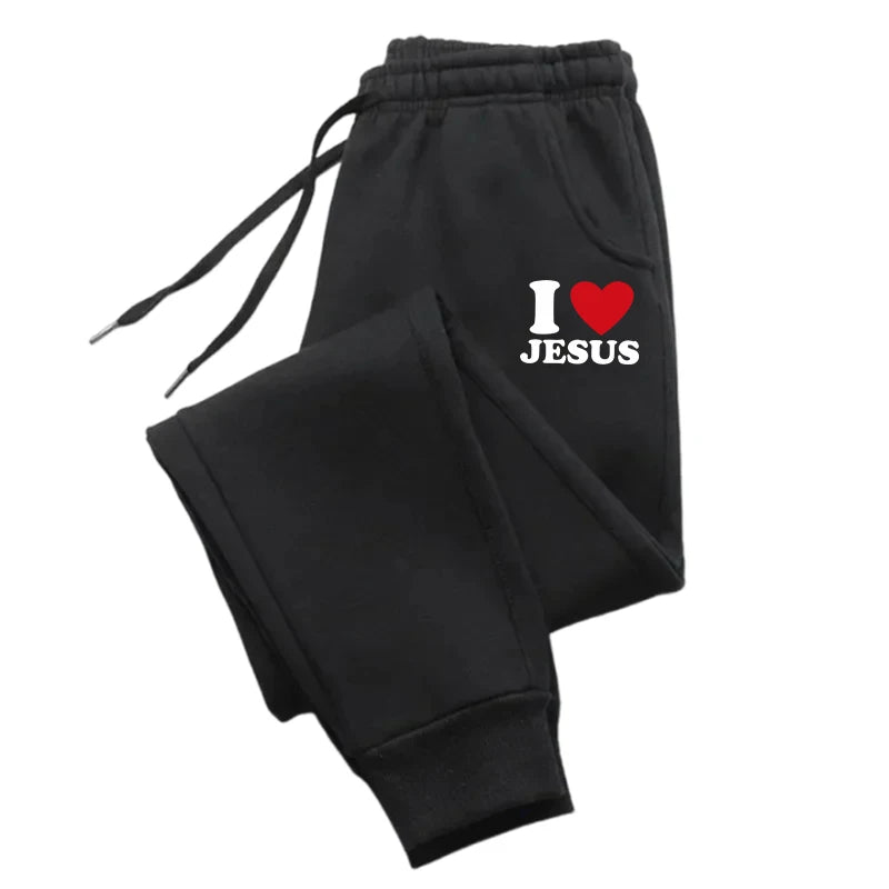 I Love Jesus Printed Pants Casual Women'S Pants Pocket Women'S Pants Pocket Warm Sports Pants