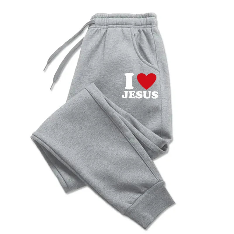 I Love Jesus Printed Pants Casual Women'S Pants Pocket Women'S Pants Pocket Warm Sports Pants