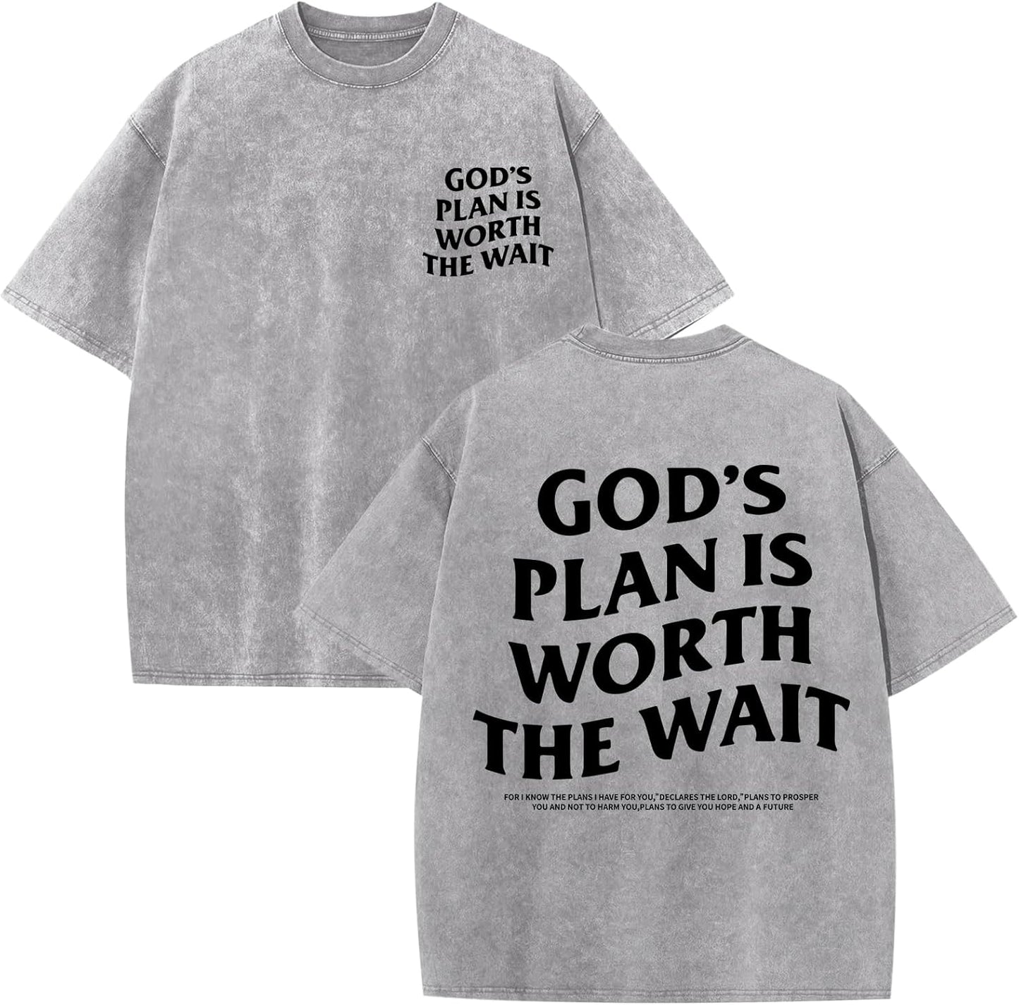 Christian Faith Shirts for Men Jesus God Bible Verse Inspirational Religious Graphic Tees Acid Wash Vintage Tshirt