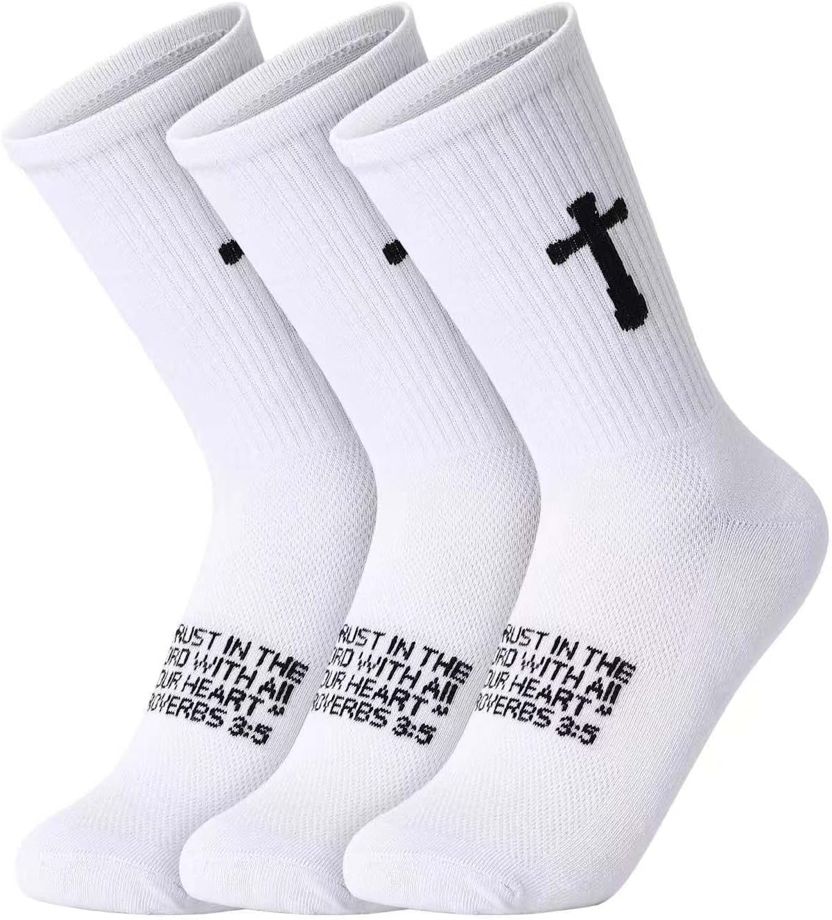 3 Pairs Christian Socks Prayer Socks Birthday Gifts for Dad,Men Husband Grandp Fathers Day Christmas