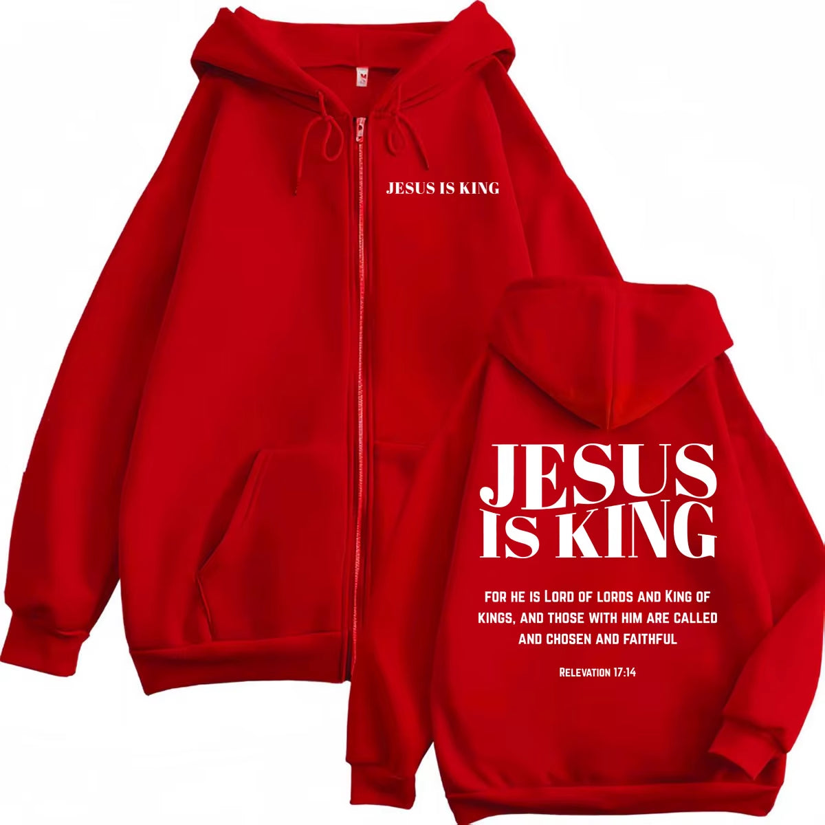 "JESUS IS KING" ZIP-UP