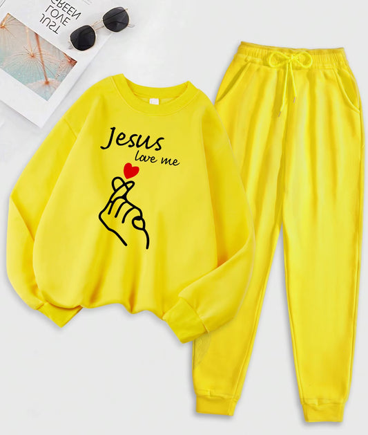 "JESUS LOVES ME" COZY TRACKSUIT