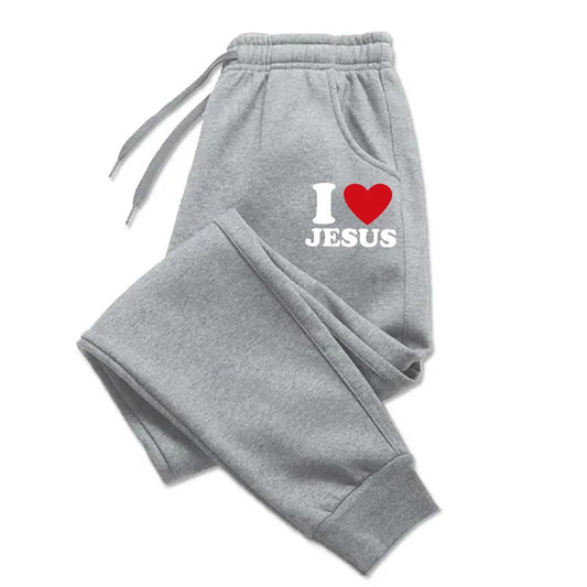 I Love Jesus Printed Pants Casual Women'S Pants Pocket Women'S Pants Pocket Warm Sports Pants